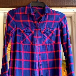 J crew size 00 plaid shirt